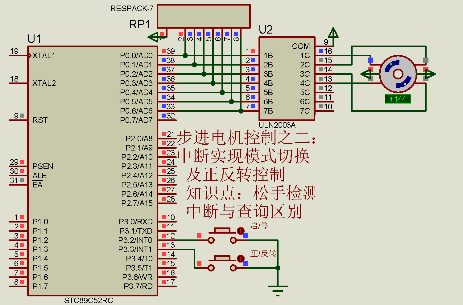 步進(jìn)電機(jī)控制之二：中斷實(shí)現(xiàn)正反轉(zhuǎn)控制
